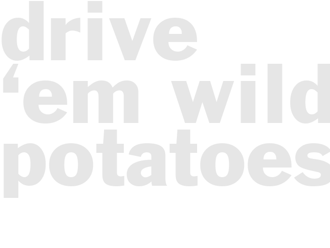 DRIVE ‘EM WILD POTATOES