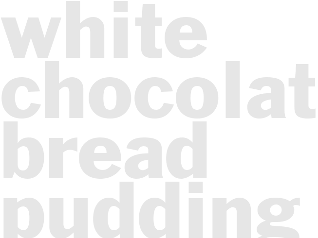 White Chocolate Bread Pudding with Caramelized Coffee Sauce