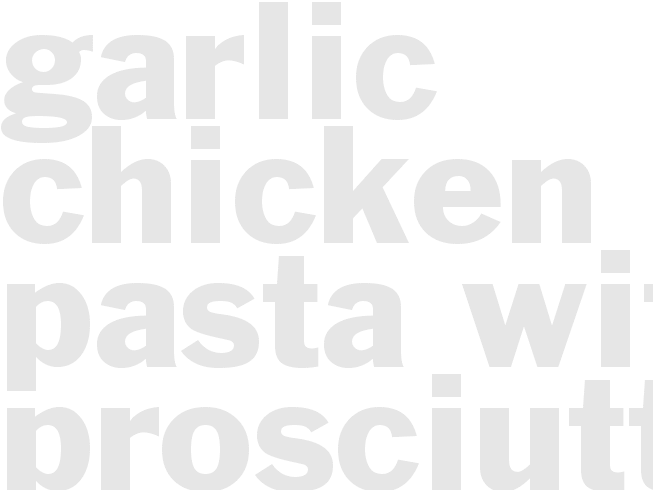 GARLIC CHICKEN PASTA WITH PROSCIUTTO