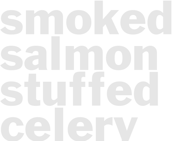 SMOKED SALMON STUFFED CELERY STICKS