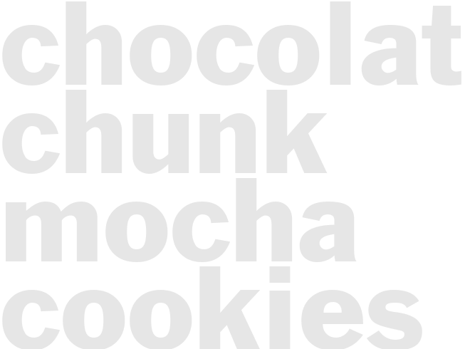 Chocolate Chunk Mocha Cookies