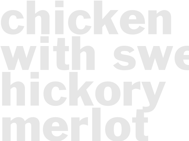 Chicken with Sweet Hickory Merlot Rosemary BBQ Sauce