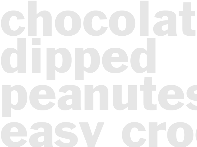 CHOCOLATE DIPPED PEANUTES - Easy - Crock pot