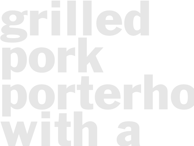 Grilled Pork Porterhouse With a Brown Sugar & Granny Smith Apple Port Wine Reduction