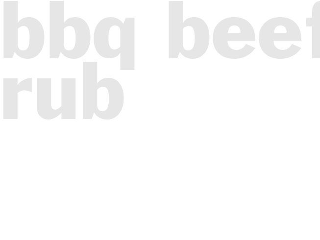 BBQ BEEF RUB