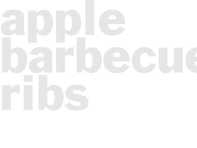 APPLE-BARBECUED RIBS