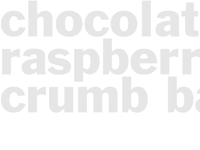 CHOCOLATE RASPBERRY CRUMB BARS 