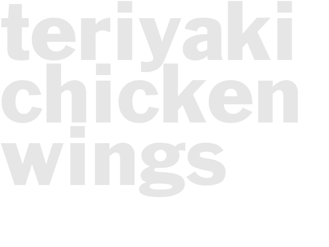 TERIYAKI CHICKEN WINGS 