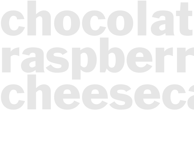 CHOCOLATE RASPBERRY CHEESECAKE