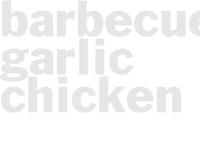 BARBECUED GARLIC CHICKEN