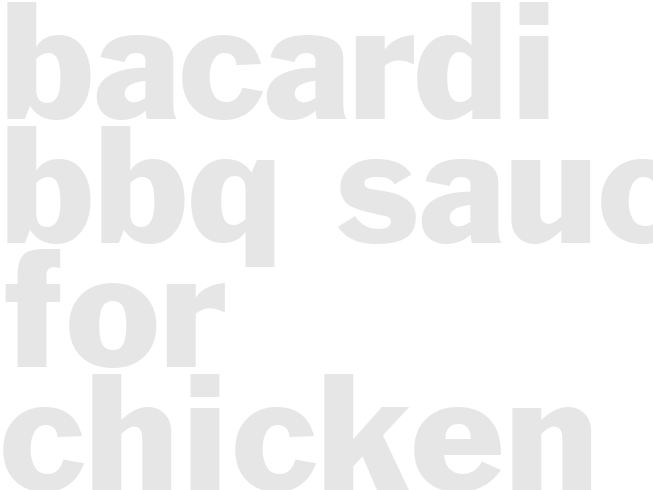 BACARDI BBQ Sauce for Chicken and Pork