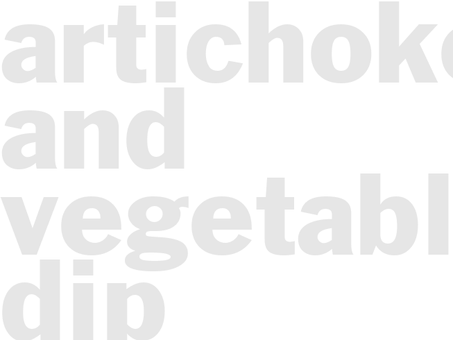 ARTICHOKE AND VEGETABLE DIP