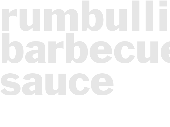RUMBULLION BARBECUE SAUCE