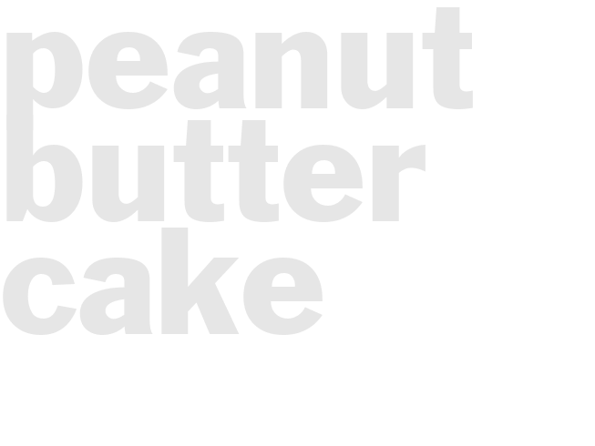 PEANUT BUTTER CAKE