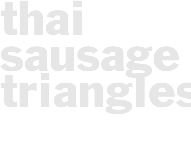 THAI SAUSAGE TRIANGLES