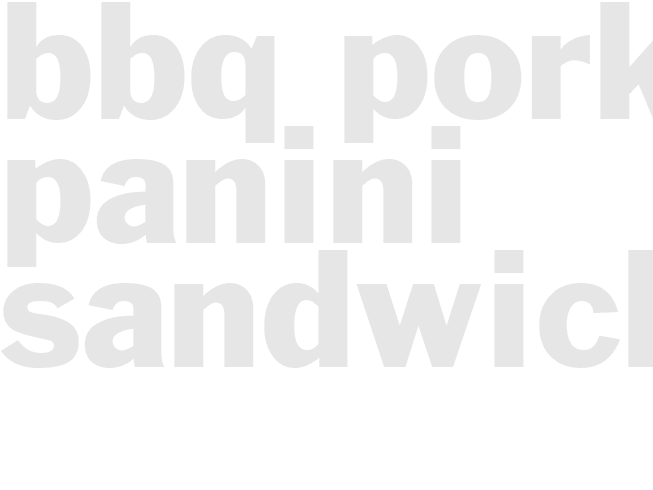 BBQ PORK PANINI SANDWICH 
