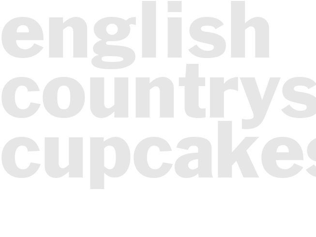 ENGLISH COUNTRYSIDE CUPCAKES
