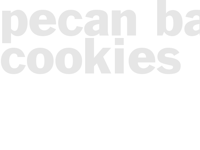 PECAN BAR COOKIES