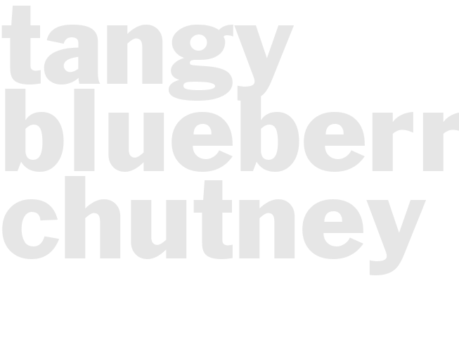 TANGY BLUEBERRY CHUTNEY