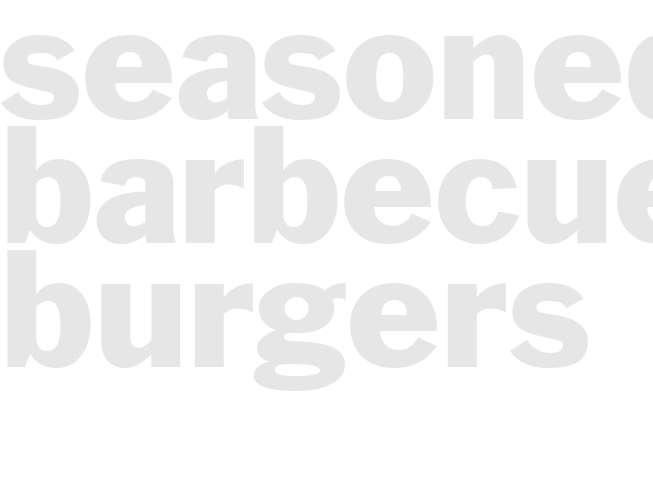SEASONED BARBECUED BURGERS