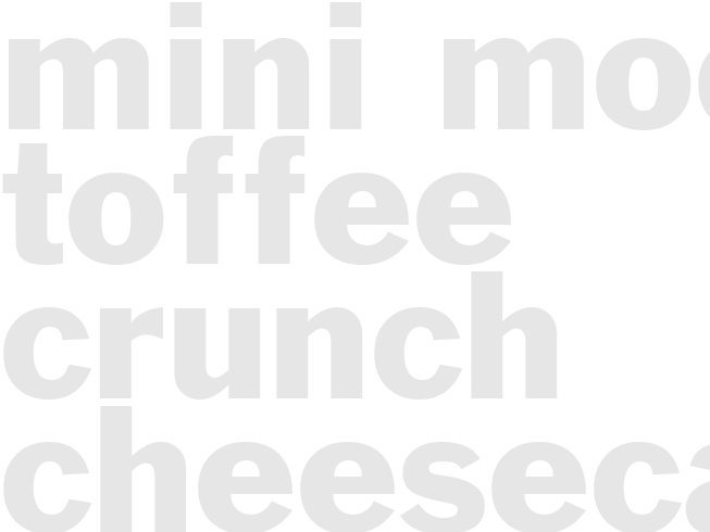 MINI MOCHA-TOFFEE CRUNCH CHEESECAKES