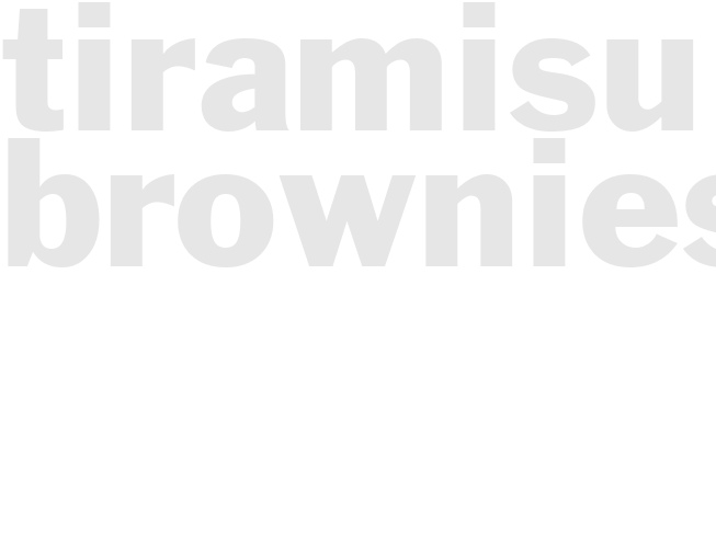 TIRAMISU BROWNIES