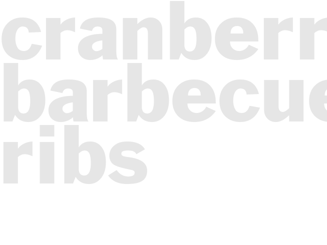 CRANBERRY BARBECUED RIBS