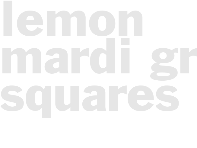 LEMON MARDI GRAS SQUARES