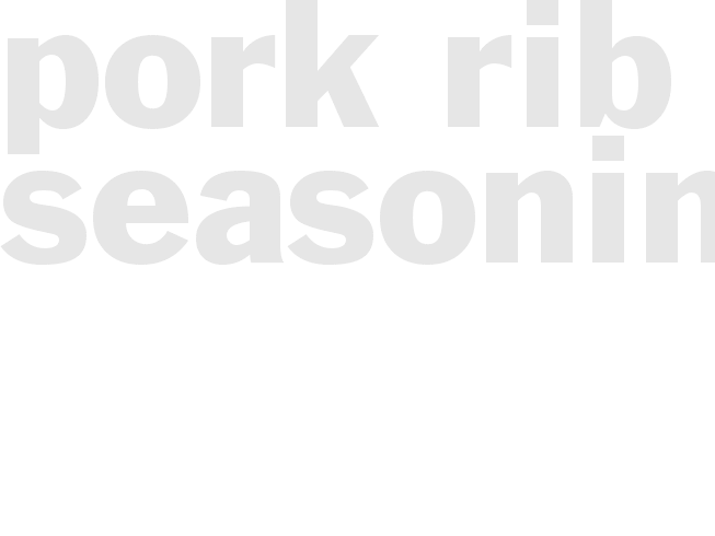PORK RIB SEASONING