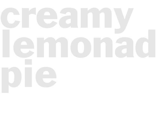 CREAMY LEMONADE PIE