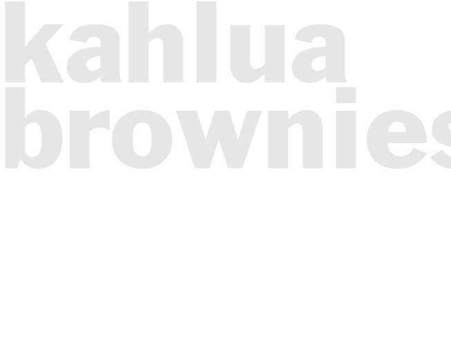 KAHLUA BROWNIES