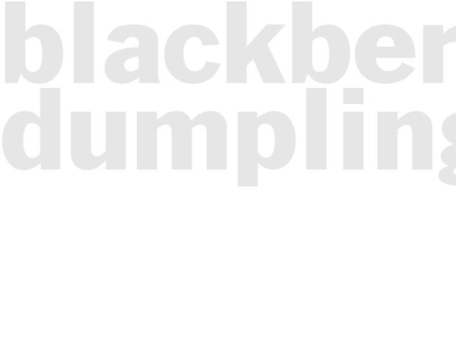BLACKBERRY DUMPLINGS