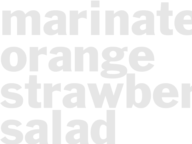MARINATED ORANGE-STRAWBERRY SALAD 