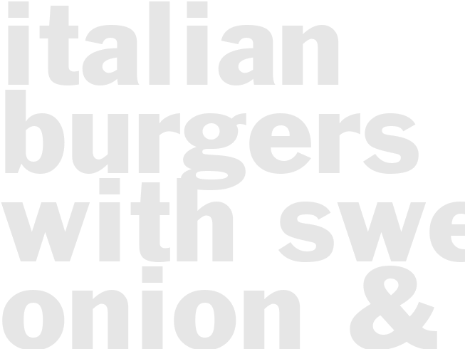 ITALIAN BURGERS WITH SWEET ONION & PORTOBELLO