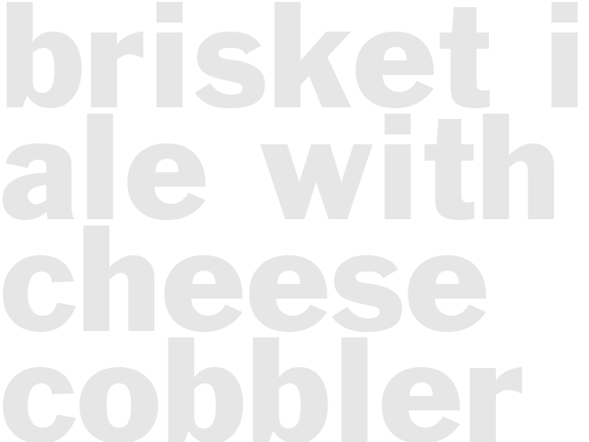 BRISKET IN ALE WITH CHEESE COBBLER 