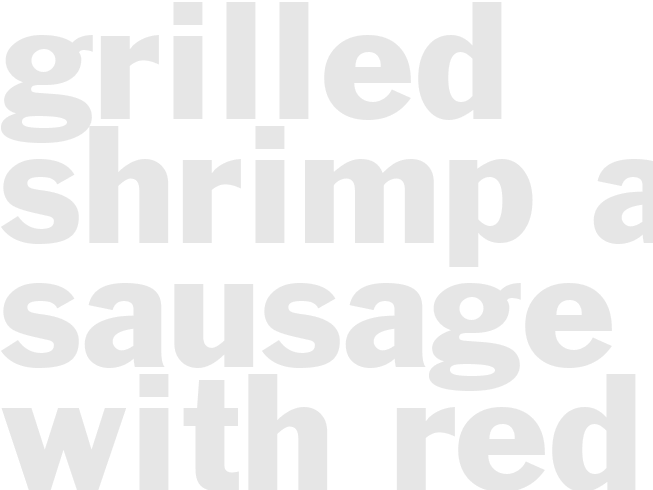GRILLED SHRIMP AND SAUSAGE WITH RED RICE