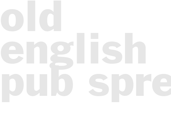 OLD ENGLISH PUB SPREAD 