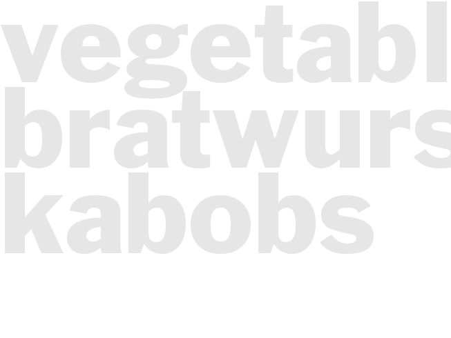 VEGETABLE BRATWURST KABOBS