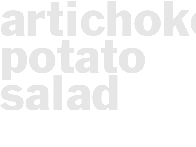 ARTICHOKE POTATO SALAD