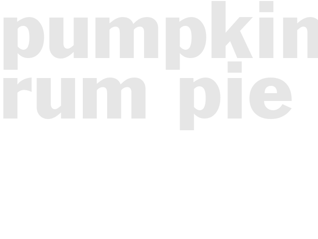 PUMPKIN RUM PIE