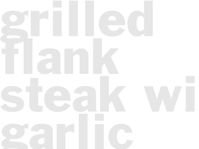 GRILLED FLANK STEAK WITH GARLIC-PARSLEY SAUCE 