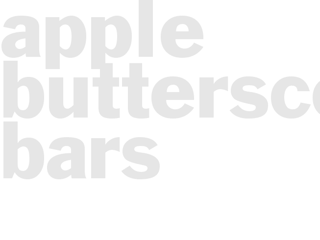 APPLE BUTTERSCOTCH BARS