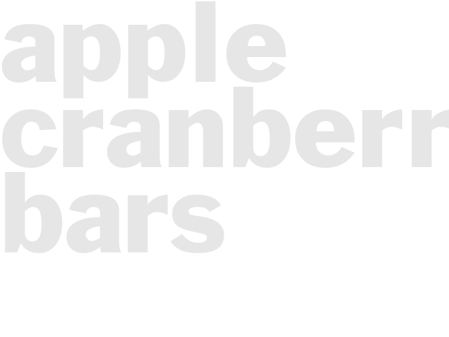 APPLE CRANBERRY BARS