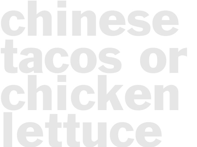 Chinese Tacos or Chicken Lettuce wraps