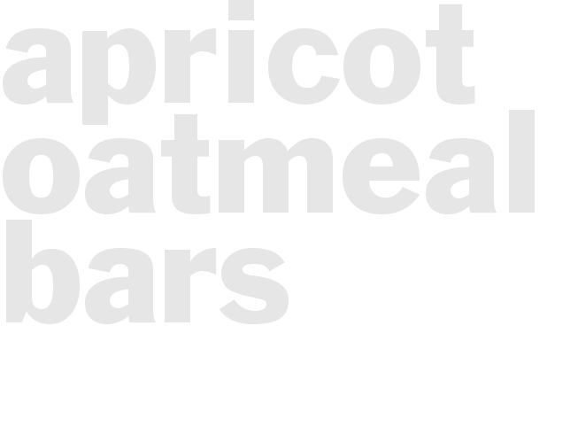 APRICOT-OATMEAL BARS