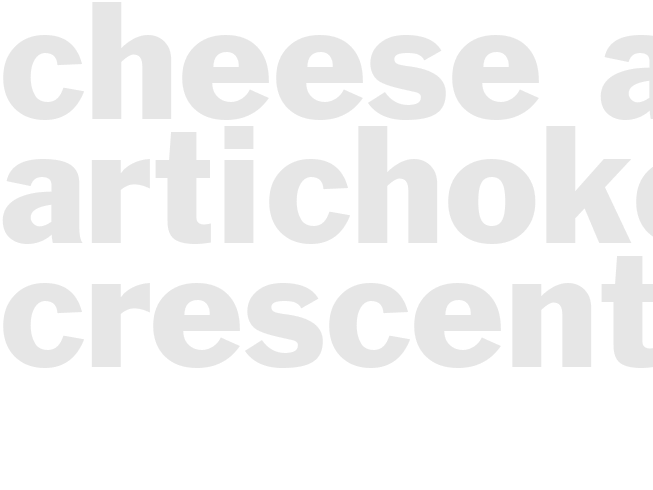 CHEESE AND ARTICHOKE CRESCENTS