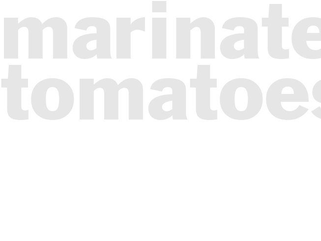 Marinated Tomatoes