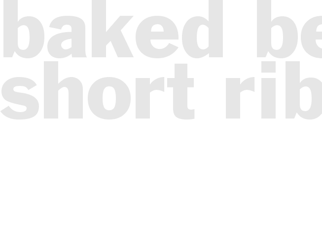 BAKED BEEF SHORT RIBS