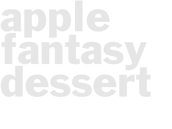 APPLE FANTASY DESSERT