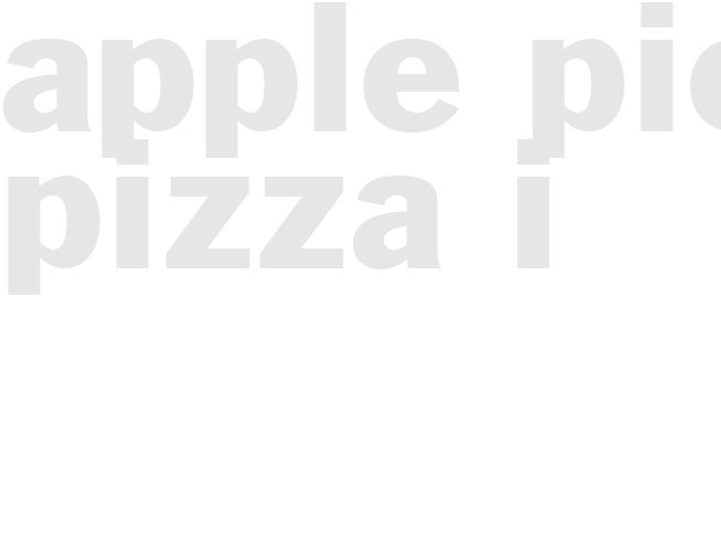 APPLE PIE PIZZA I